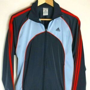 Adidas Youth Jogger Jacket Full Zip w/Pockets Blue